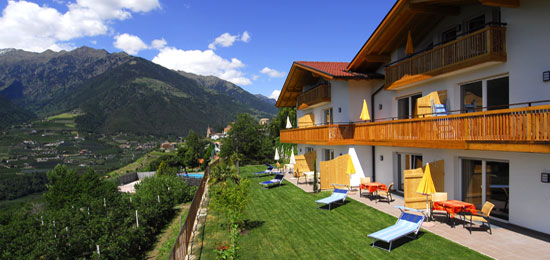 Appartamenti Blaue Reiter presso Merano - appartamento vacanze Scena, escursioni Merano, vacanze famiglia Merano